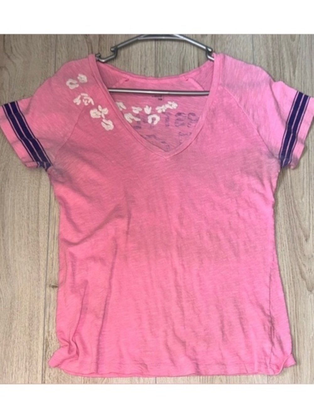 Old Navy Pink Short Sleeve V-Neck Tee shirt top
